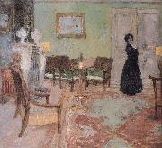 The woman standing in the living room Vuillard